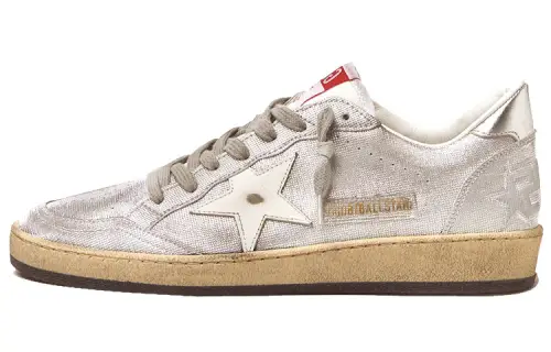 Golden Goose Ball Star Skateboard Shoes Women's Low Top Silver
