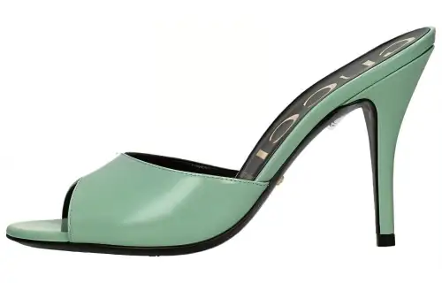 GUCCI Slide Slippers Women's Blue/Green