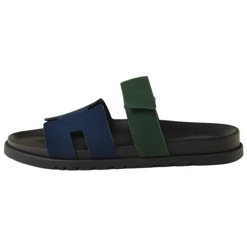 HERMES Chypre Slide Slippers Men's Blue