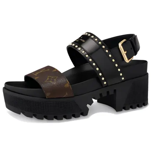 LOUIS VUITTON Shoes Sports Sandals 'Black Brown' Women's