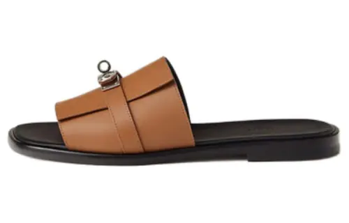 HERMES Gabriella Slide Slippers Men's Brown