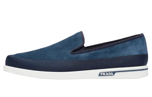PRADA Men's Casual Shoes Men's Low Top Blue