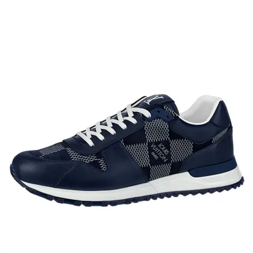 LOUIS VUITTON Leather Low top Casual Shoes Men's Blue
