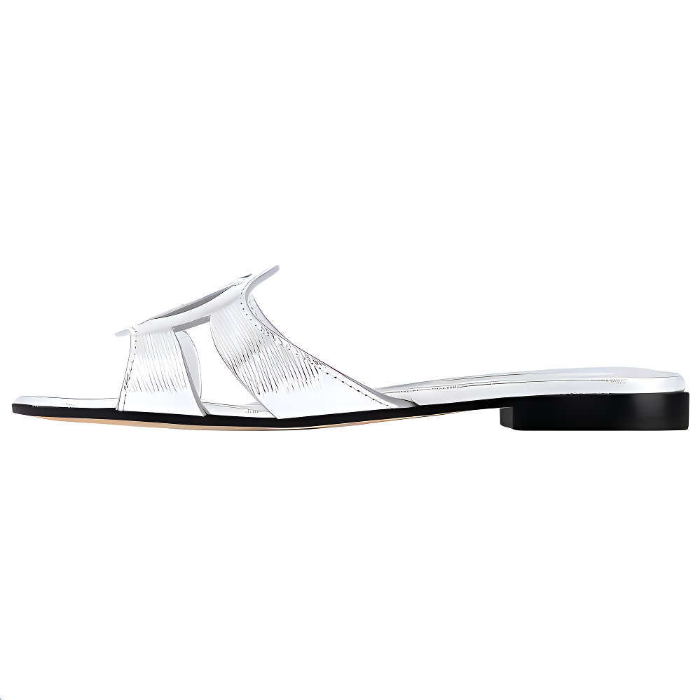 LOUIS VUITTON Isola Slide Slippers Women's Silver