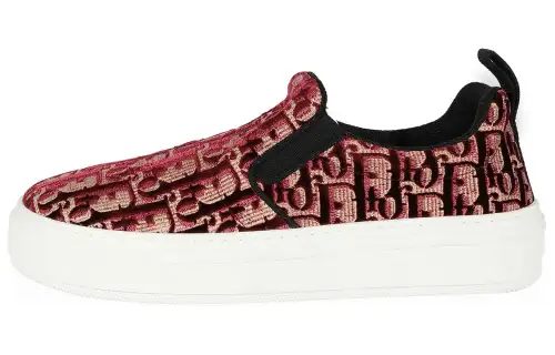 DIOR Solar Slip On Red Oblique Women's
