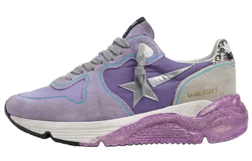 Golden Goose Running Sole Low top Athletic Shoes Women's Purple Distressed