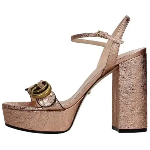 GUCCI Marmont One Strap Sandals Women's Brown