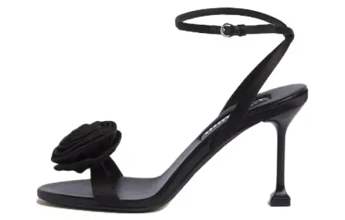 MIU MIU One Strap Sandals 8.5cm Women's Black
