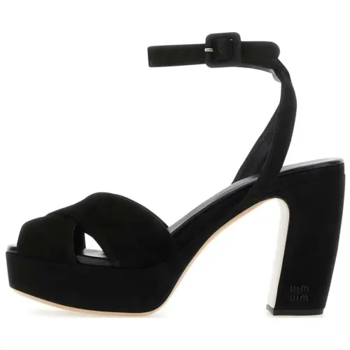 MIU MIU One Strap Sandals 9.5cm Women's Black