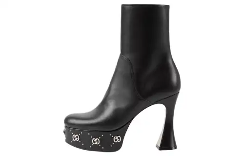 GUCCI Interlocking G Leather Boots