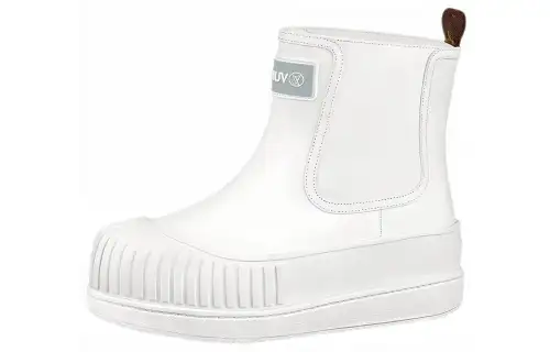 LOUIS VUITTON Polar Chelsea Boots Women's White