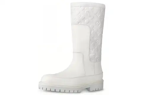 LOUIS VUITTON Laureate Knee high Boots Men's White