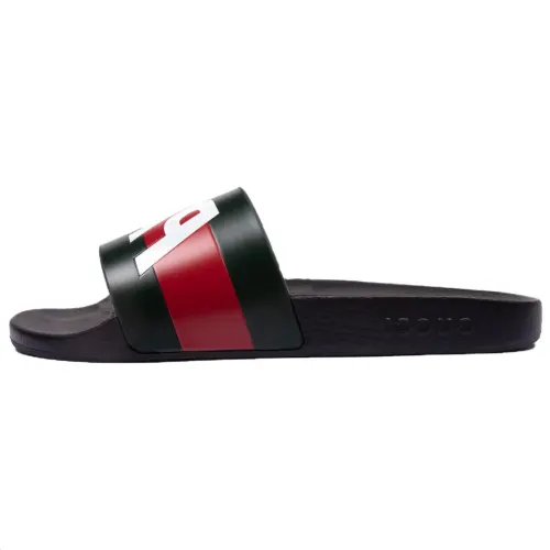 GUCCI Palace X GUCCI Logo Web Slide Sandal Black Women's