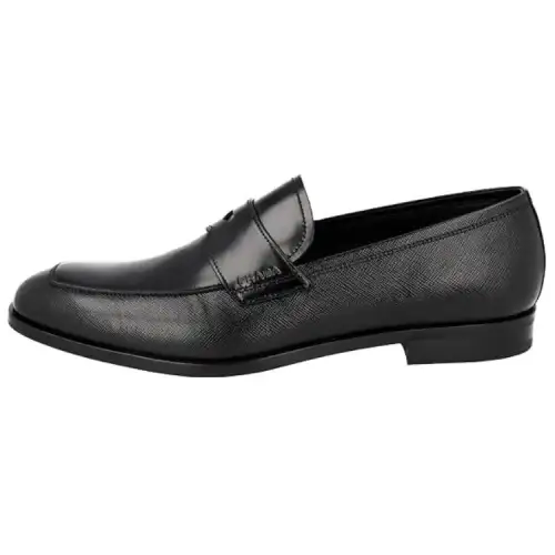 PRADA Saffiano Leather Casual Shoes Men's Black