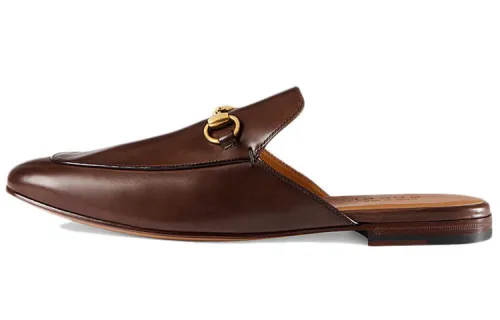 GUCCI Horsebit Leather Slipper 'Black' Men's