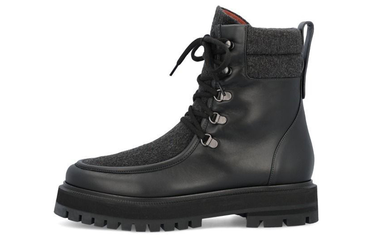 Loro Piana Leather Ankle Boots Women's Black