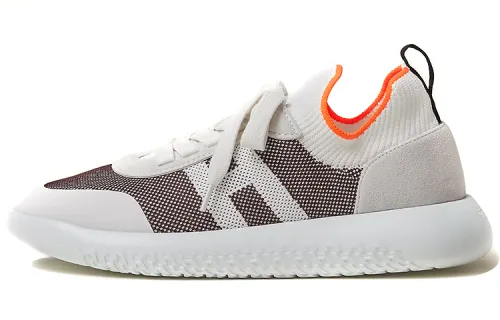 HERMES Crew Leather Low top Casual Shoes Women's Gray White