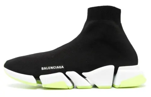 Balenciaga Speed 2.0 Fabric High top Sports Casual Shoes Men's Black White