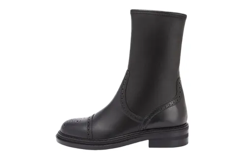 LOEWE Anagram Leather Ankle Boots Women's Black