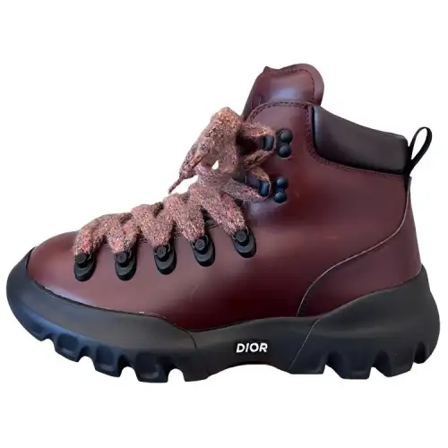 DIOR Short Snow Boots Women's Red