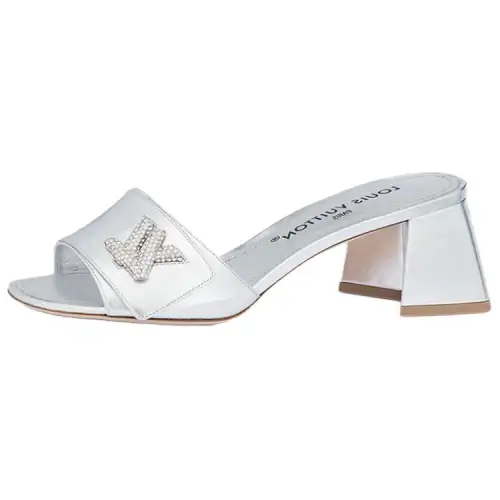 LOUIS VUITTON Shake Slide Slippers Women's Silver