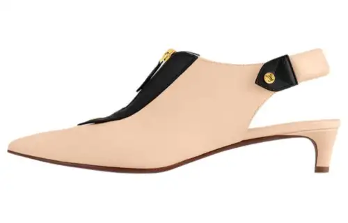 LOUIS VUITTON Allure Slim Heel High Heels 3.5cm Women's Beige