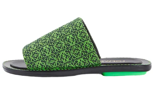LOEWE Anagram Slide Slippers Men's Black Green