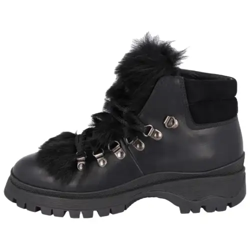 PRADA Brixxen Calfskin Ankle Boots Women's Black