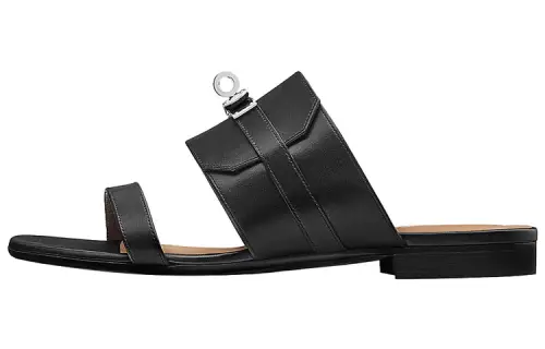 HERMES Avenue Slide Slippers Women's Black