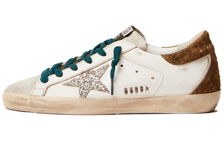 Golden Goose Super Star Skateboard Shoes Women's Low Top White/Green/Brown