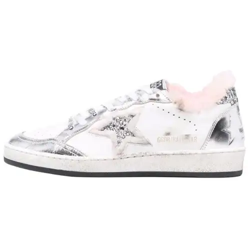 Golden Goose Ball Star Low top Skateboard Shoes Women's Silver