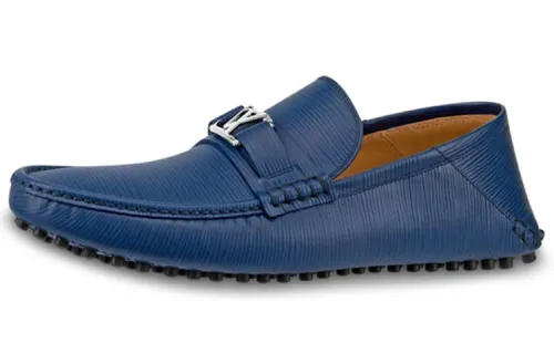 LOUIS VUITTON Hockenheim Moccasin Shoes 'Blue EPI'