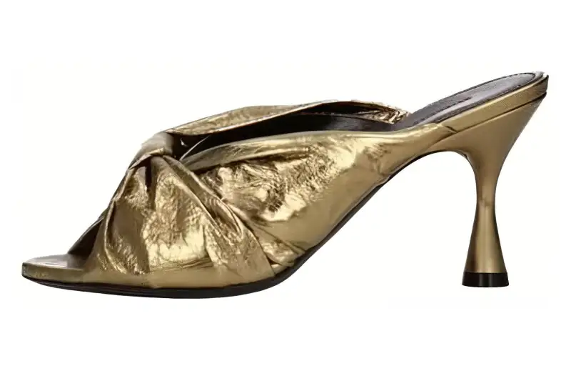 Balenciaga Slide Slippers Women's Gold
