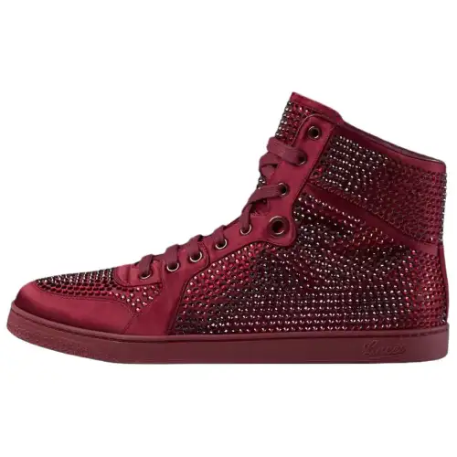 Gucci Coda Signature High 'Red Crystal Studs'