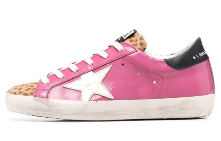 Golden Goose Super Star Trendy Low top Stylish Skateboarding Shoes Women's Rose Red