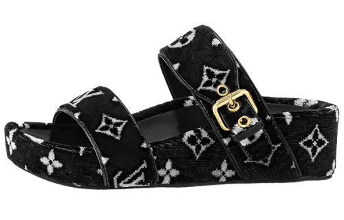 LOUIS VUITTON Jumbo Flatform Stylish Sandal Women's