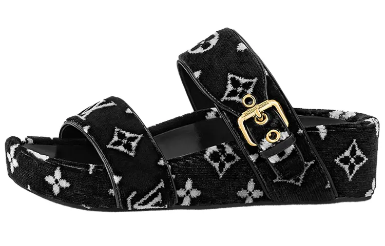 LOUIS VUITTON Jumbo Flatform Stylish Sandal Women's