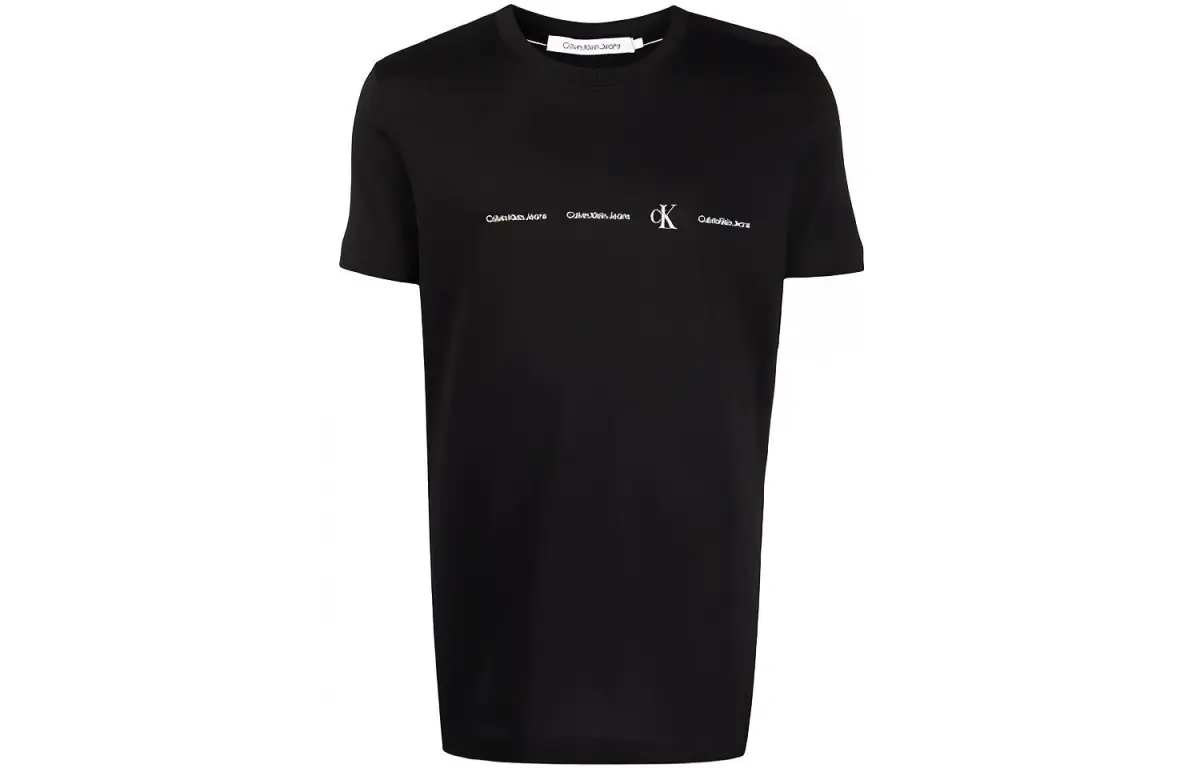 CK/Calvin Klein Logo Print T Shirt Men's Black Gift Recommendation
