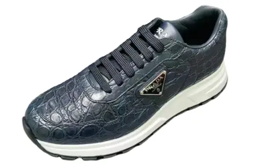 PRADA Low top Casual Shoes Men's Dark Blue