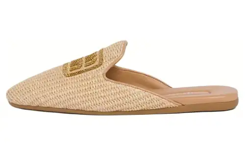 MIU MIU Closed Toe Slippers Women's Beige