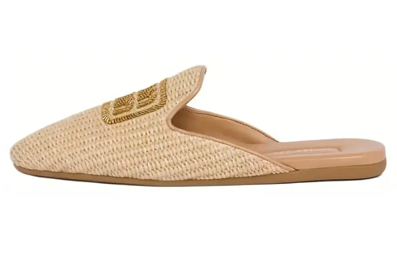 MIU MIU Closed Toe Slippers Women's Beige