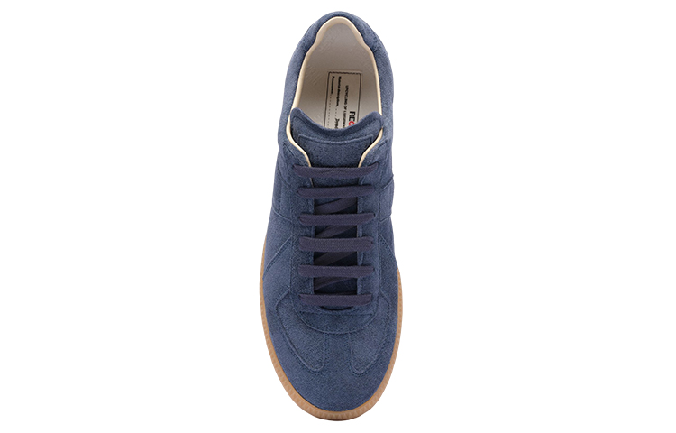 Maison Margiela Replica Cow Leather Low top Stylish Skateboarding Shoes Men's Blue