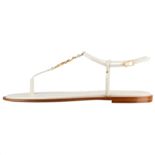 DIOR C'est Dior One Strap Sandals Women's White