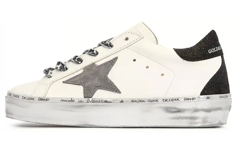 Golden Goose Hi Star Low top Stylish Skateboarding Shoes Women's White