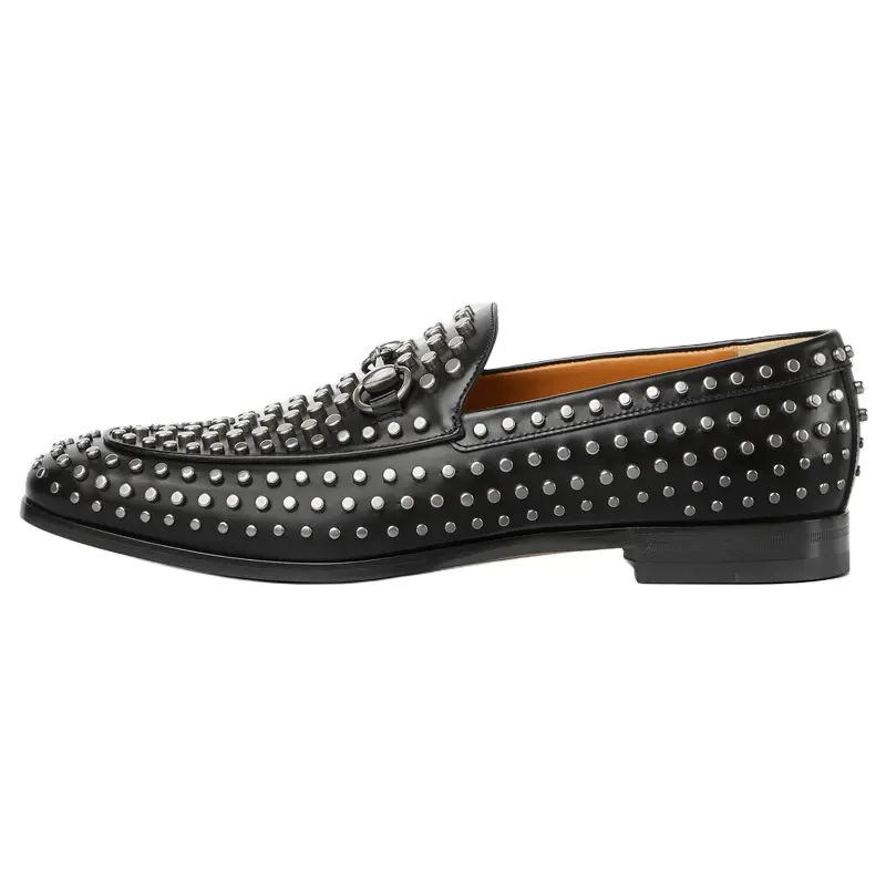 GUCCI Horsebit Leather Loafers Men's Black