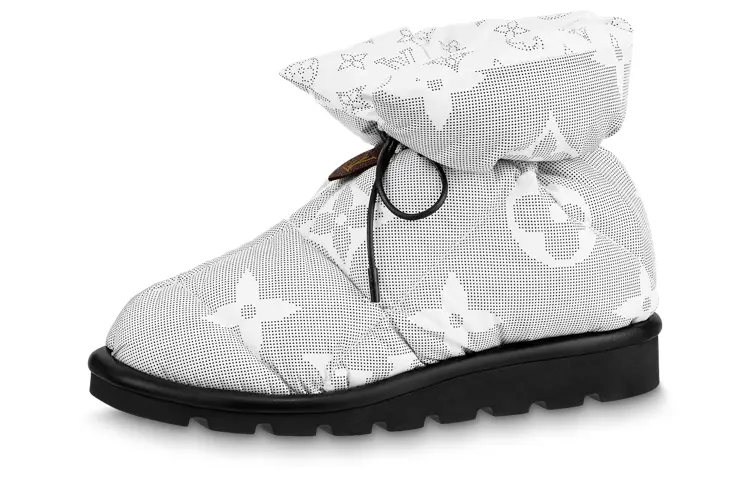 LOUIS VUITTON Pillow Short Ankle Boots Women's Gray