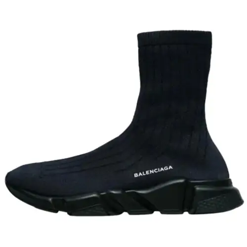 Balenciaga Speed High top Casual Shoes Men's Dark Blue