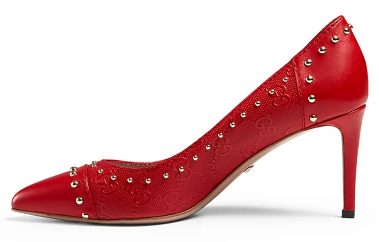GUCCI Fashion Slim Heel High Heels Women's Red