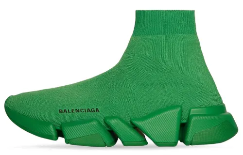 Balenciaga Speed 2.0 Monochrome Recycled Knit Green
