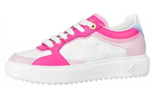 LOUIS VUITTON Time Out Low top Stylish Skateboarding Shoes Women's Red White